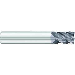 1 x 1 x 4-1/4 x 7 OAL Square 5 Flute Carbide End Mill - Round Shank-AlCrN Coated - Top Tool & Supply