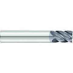 3/16 x 3/16 x 7/32 x 2-1/2 OAL .010 C/R 5 Flute Necked Carbide End Mill - Round Shank-AlCrN Coated - Top Tool & Supply