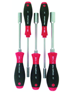 5 Piece - 5.0 - 11.0mm - SoftFinish® Grip Metric Nut Driver Set with Hex Bolster - Top Tool & Supply