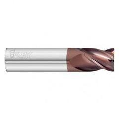 1/2 Dia. x 2-1/2 Overall Length 4-Flute .060 C/R Solid Carbide SE End Mill-Round Shank-Center Cut-FC20 - Top Tool & Supply