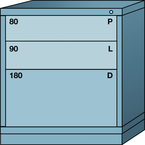 Bench-Standard Cabinet - 3 Drawers - 30 x 28-1/4 x 33-1/4" - Multiple Drawer Access - Top Tool & Supply