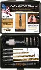 Montana - 10 Piece, Quick Draw Drill & Drive Set - 0.05 to 1/4" Hex, 1/4" Drive - Top Tool & Supply