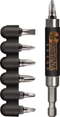 Montana - 8 Piece, Compact Screw Guide - 0.05 to 1/4" Hex, #2, 1/4" Drive - Top Tool & Supply