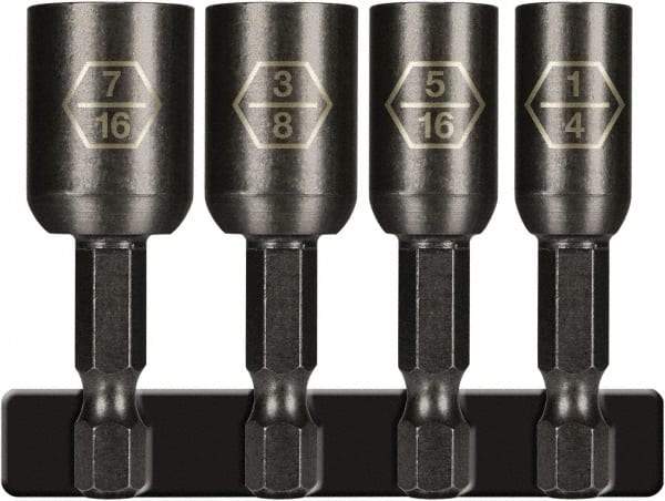 Montana - 4 Piece, Magnetic Nutsetter - 1/4" Drive - Top Tool & Supply