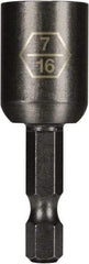 Montana - 7/16" Magnetic Nutsetter - 1/4" Hex Drive, 2" OAL - Top Tool & Supply