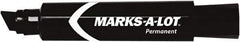 Marks-A-Lot - Black Permanent Marker - Chisel Tip, AP Nontoxic Ink - Top Tool & Supply