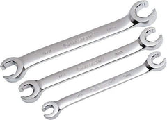 Crescent - 3 Piece, 9mm to 15mm, Flare Nut Wrench Set - Metric Measurement Standard, Full Polish Chrome Finish - Top Tool & Supply