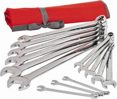 Crescent - 14 Piece, 3/8" to 1-1/4", 12 Point Combination Wrench Set - Inch Measurement Standard, Full Polish Chrome Finish - Top Tool & Supply