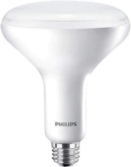 Philips - 9 Watt LED Flood/Spot Medium Screw Lamp - 2,700°K Color Temp, 650 Lumens, 120 Volts, Dimmable, Shatter Resistant, BR30, 25,000 hr Avg Life - Top Tool & Supply