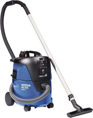 Nilfisk - 5 Gal Plastic Tank, Electric Powered Wet/Dry Vacuum - 1.34 Peak hp, 120 Volt, 8.3 Amps, 11-1/2' Hose Fitting, Washable Wet/Dry, Accessories Included - Top Tool & Supply