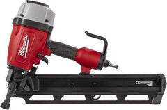 Milwaukee Tool - 3-1/2" Nail Length, 2-1/2 to 3.8mm Nail Diam, 0.15 Gauge Framing Air Nailer - Top Tool & Supply