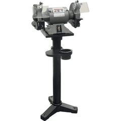 Jet - 8" Wheel Diam x 1" Wheel Width, 1 hp Bench Grinder - 1 Phase, 3,450 Max RPM, 115 Volts - Top Tool & Supply