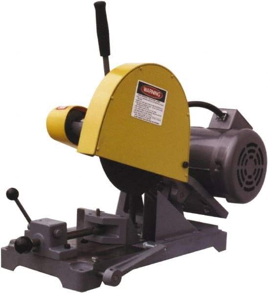 Kalamazoo - 10" Blade Diam, 5/8" Arbor Hole, Straight Chop & Cutoff Saw - 3,450 RPM, 3 hp, 220/440 Volts, 1 or 3 Phase - Top Tool & Supply