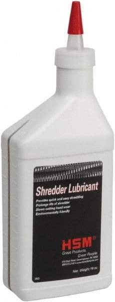 HSM of America - 16 oz Shredder Lubricant - Use with Paper Shredders - Top Tool & Supply