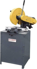 Kalamazoo - 14" Blade Diam, 1" Arbor Hole, Miter Chop & Cutoff Saw - 4,400 RPM, 5 hp, 220/440 Volts, 3 Phase - Top Tool & Supply