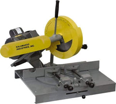 Kalamazoo - 10" Blade Diam, 5/8" Arbor Hole, Miter Chop & Cutoff Saw - 3,450 RPM, 3 hp, 220/440 Volts, 1 or 3 Phase - Top Tool & Supply