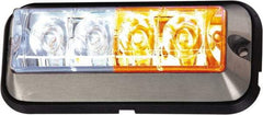 Buyers Products - Variable Flash Rate, Surface Mount Emergency Strobe Light Assembly - Powered by 12 to 24 Volts, Amber & Clear - Top Tool & Supply