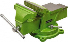 OEM Tools - 6" Jaw Width, 6" Opening Capacity, 2-19/32" Throat Depth, Cast Iron Swivel Bench Vise - Bolt Down Base Attachment - Top Tool & Supply