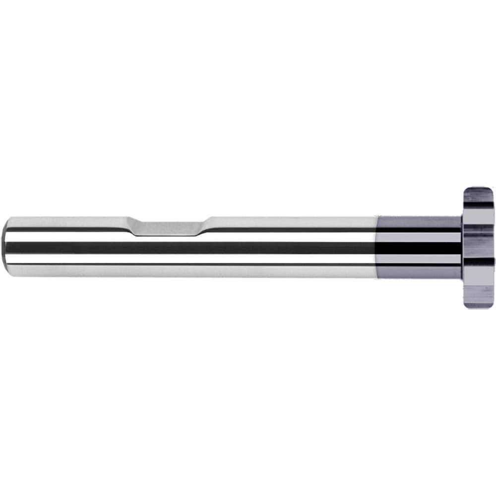 Harvey Tool - 1" Cut Diam, 3/8" Cut Width, 1/2" Shank, Straight-Tooth Woodruff Keyseat Cutter - Exact Industrial Supply