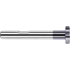 Harvey Tool - 3/4" Cut Diam, 1/4" Cut Width, 3/8" Shank, Straight-Tooth Woodruff Keyseat Cutter - Exact Industrial Supply