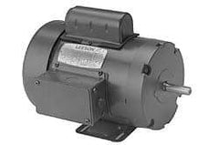 Leeson - 1-1/2 Max hp, 3,450 Max RPM, Electric AC DC Motor - 115, 208, 230 V Input, Single Phase, 56 Frame - Top Tool & Supply