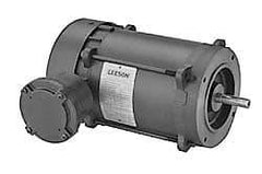 Leeson - 3/4 Max hp, 1,725 Max RPM, Electric AC DC Motor - 115, 208, 230 V Input, Single Phase, 56H Frame - Top Tool & Supply