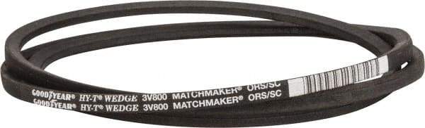 Continental ContiTech - Section 3V, 80" Outside Length, V-Belt - Fiber Reinforced Wingprene Rubber, HY-T Wedge MatchmakerEnvelope, No. 3V800 - Top Tool & Supply