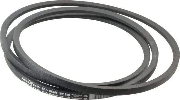 Continental ContiTech - Section 5V, 125" Outside Length, V-Belt - Fiber Reinforced Wingprene Rubber, HY-T Wedge MatchmakerEnvelope, No. 5V1250 - Top Tool & Supply