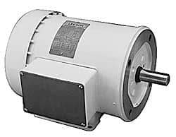 Leeson - 1/2 Max hp, 3,450 Max RPM, Electric AC DC Motor - 208-230/460 V Input, Three Phase, D56C Frame - Top Tool & Supply