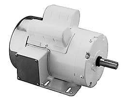 Leeson - 1/2 Max hp, 1,725 Max RPM, Electric AC DC Motor - 115, 208, 230 V Input, Single Phase, C56 Frame - Top Tool & Supply