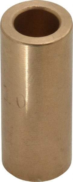 Made in USA - 5/16" Inside x 1/2" Outside Diam, Cast Bronze Sleeve Bearing - 1-1/4" OAL - Top Tool & Supply