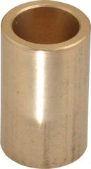 Made in USA - 9/16" Inside x 3/4" Outside Diam, Cast Bronze Sleeve Bearing - 1-1/4" OAL - Top Tool & Supply