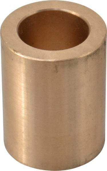 Made in USA - 3/4" Inside x 1-1/8" Outside Diam, Cast Bronze Sleeve Bearing - 1-1/2" OAL - Top Tool & Supply