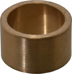 Made in USA - 1" Inside x 1-1/4" Outside Diam, Cast Bronze Sleeve Bearing - 3/4" OAL - Top Tool & Supply