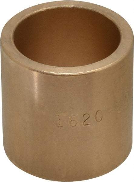 Made in USA - 1" Inside x 1-1/4" Outside Diam, Cast Bronze Sleeve Bearing - 1-1/4" OAL - Top Tool & Supply