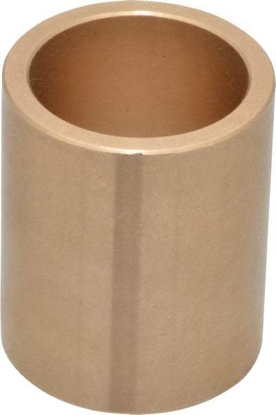 Made in USA - 1" Inside x 1-1/4" Outside Diam, Cast Bronze Sleeve Bearing - 1-1/2" OAL - Top Tool & Supply