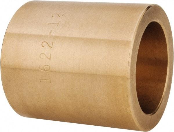 Made in USA - 1" Inside x 1-3/8" Outside Diam, Cast Bronze Sleeve Bearing - 1-1/2" OAL - Top Tool & Supply