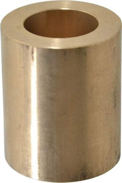 Made in USA - 1" Inside x 1-5/8" Outside Diam, Cast Bronze Sleeve Bearing - 2" OAL - Top Tool & Supply