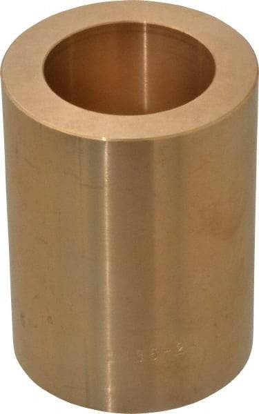 Made in USA - 1-1/2" Inside x 2-1/4" Outside Diam, Cast Bronze Sleeve Bearing - 3" OAL - Top Tool & Supply