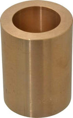 Made in USA - 1-1/2" Inside x 2-1/4" Outside Diam, Cast Bronze Sleeve Bearing - 3" OAL - Top Tool & Supply