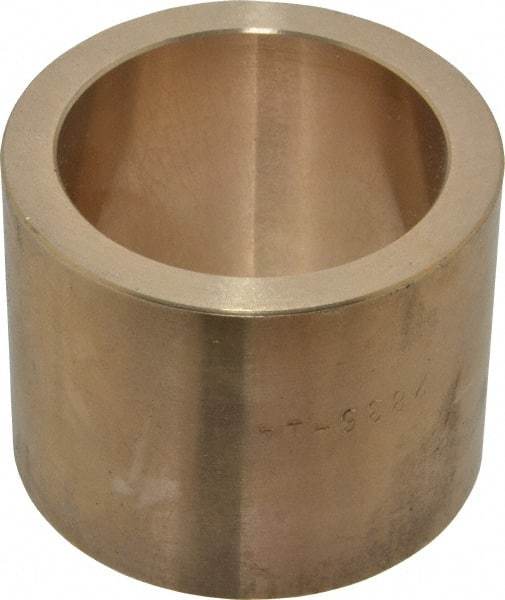 Made in USA - 1-3/4" Inside x 2-1/4" Outside Diam, Cast Bronze Sleeve Bearing - 1-3/4" OAL - Top Tool & Supply