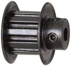 Power Drive - 21 Tooth, 1/4" Inside x 1.317" Outside Diam, Timing Belt Pulley - 1/4, 3/8" Belt Width, 1.337" Pitch Diam, Steel & Cast Iron - Top Tool & Supply