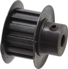 Power Drive - 12 Tooth, 3/16" Inside x 0.744" Outside Diam, Timing Belt Pulley - 1/4, 3/8" Belt Width, 0.764" Pitch Diam, Steel & Cast Iron - Top Tool & Supply