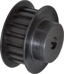 Power Drive - 18 Tooth, 1/4" Inside x 1-1/8" Outside Diam, Timing Belt Pulley - 1/4, 3/8" Belt Width, 1.146" Pitch Diam, Steel & Cast Iron - Top Tool & Supply