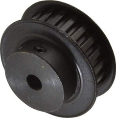 Power Drive - 22 Tooth, 1/4" Inside x 1.381" Outside Diam, Timing Belt Pulley - 1/4, 3/8" Belt Width, 1.401" Pitch Diam, Steel & Cast Iron - Top Tool & Supply