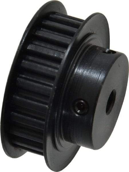 Power Drive - 24 Tooth, 1/4" Inside x 1.508" Outside Diam, Timing Belt Pulley - 1/4, 3/8" Belt Width, 1.528" Pitch Diam, Steel & Cast Iron - Top Tool & Supply