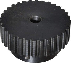 Power Drive - 32 Tooth, 5/16" Inside x 2.017" Outside Diam, Timing Belt Pulley - 1/4, 3/8" Belt Width, 2.037" Pitch Diam, Steel & Cast Iron - Top Tool & Supply