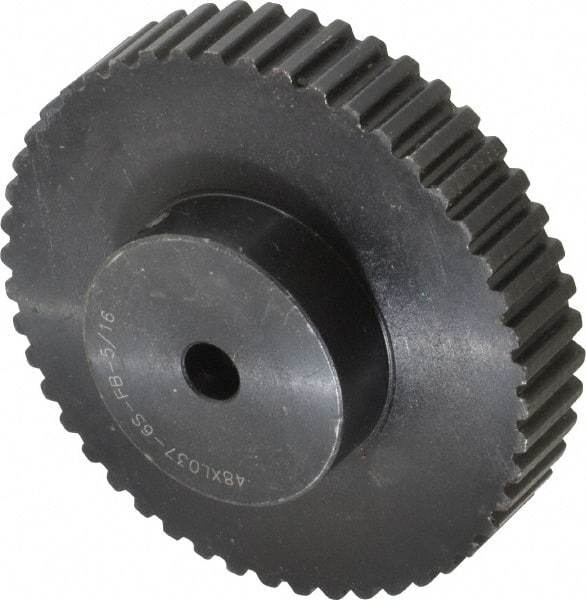 Power Drive - 48 Tooth, 5/16" Inside x 3.036" Outside Diam, Timing Belt Pulley - 1/4, 3/8" Belt Width, 3.056" Pitch Diam, Steel & Cast Iron - Top Tool & Supply