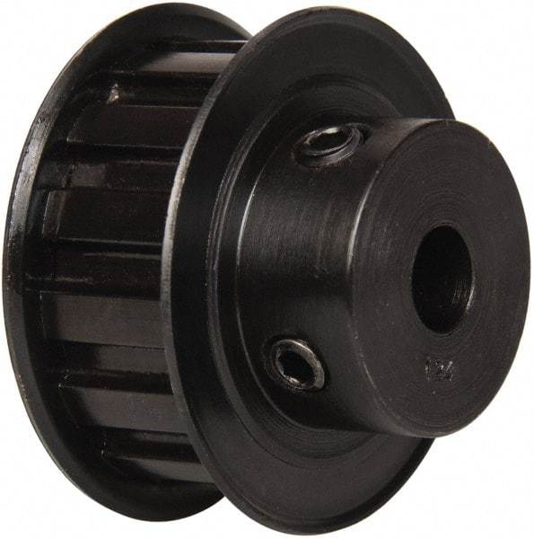 Power Drive - 14 Tooth, 3/8" Inside x 1.641" Outside Diam, Timing Belt Pulley - 1/2" Belt Width, 1.671" Pitch Diam, Steel & Cast Iron - Top Tool & Supply