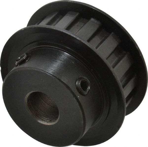 Power Drive - 15 Tooth, 1/2" Inside x 1.76" Outside Diam, Timing Belt Pulley - 1/2" Belt Width, 1.79" Pitch Diam, Steel & Cast Iron - Top Tool & Supply